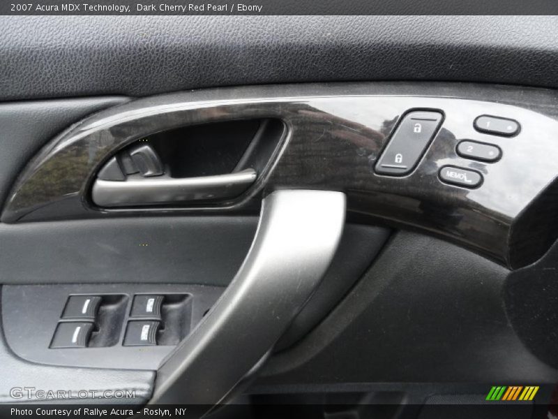 Dark Cherry Red Pearl / Ebony 2007 Acura MDX Technology