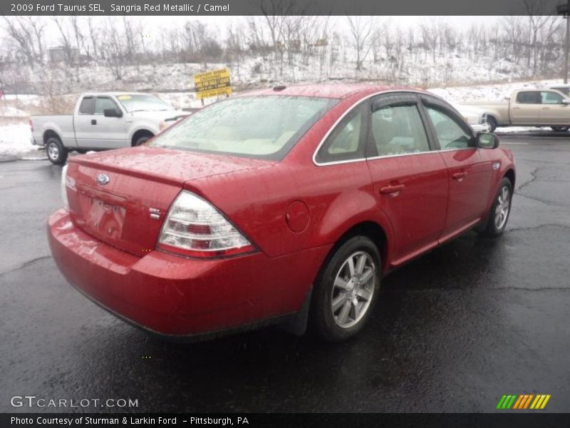 Sangria Red Metallic / Camel 2009 Ford Taurus SEL