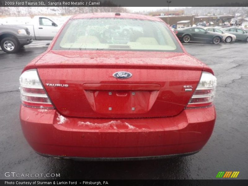 Sangria Red Metallic / Camel 2009 Ford Taurus SEL
