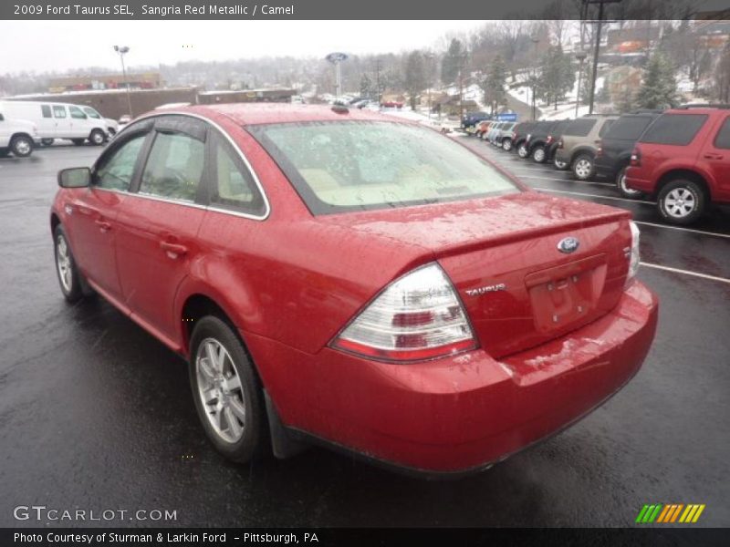 Sangria Red Metallic / Camel 2009 Ford Taurus SEL