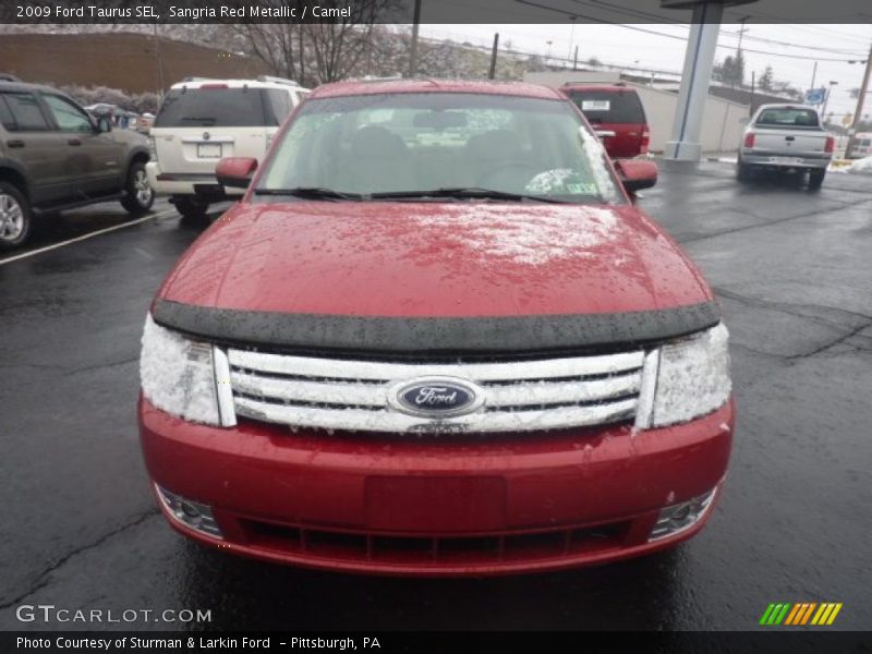 Sangria Red Metallic / Camel 2009 Ford Taurus SEL