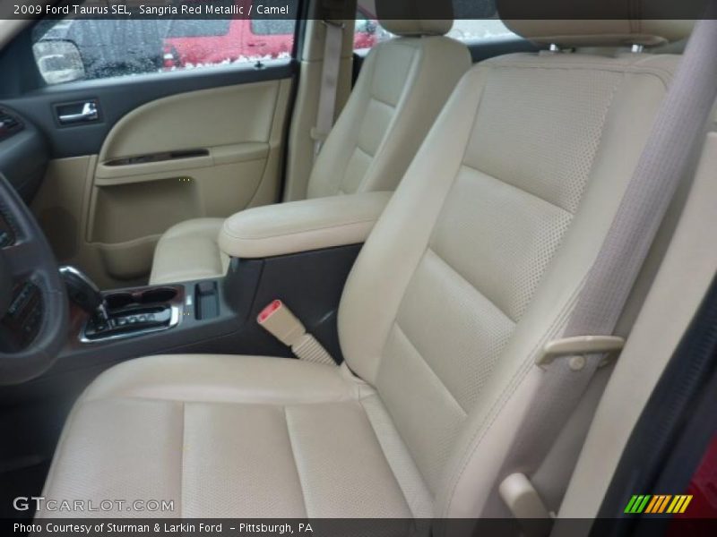 Sangria Red Metallic / Camel 2009 Ford Taurus SEL