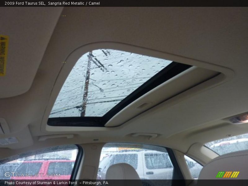 Sangria Red Metallic / Camel 2009 Ford Taurus SEL