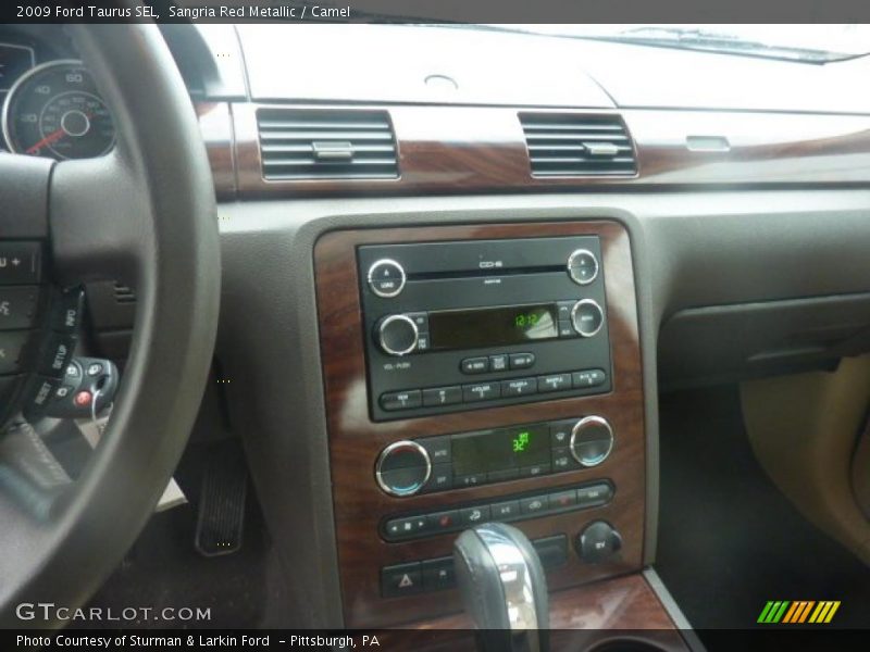 Sangria Red Metallic / Camel 2009 Ford Taurus SEL