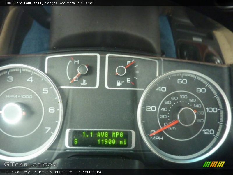 Sangria Red Metallic / Camel 2009 Ford Taurus SEL