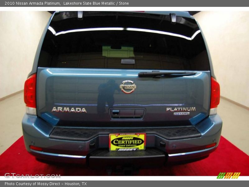 Lakeshore Slate Blue Metallic / Stone 2010 Nissan Armada Platinum