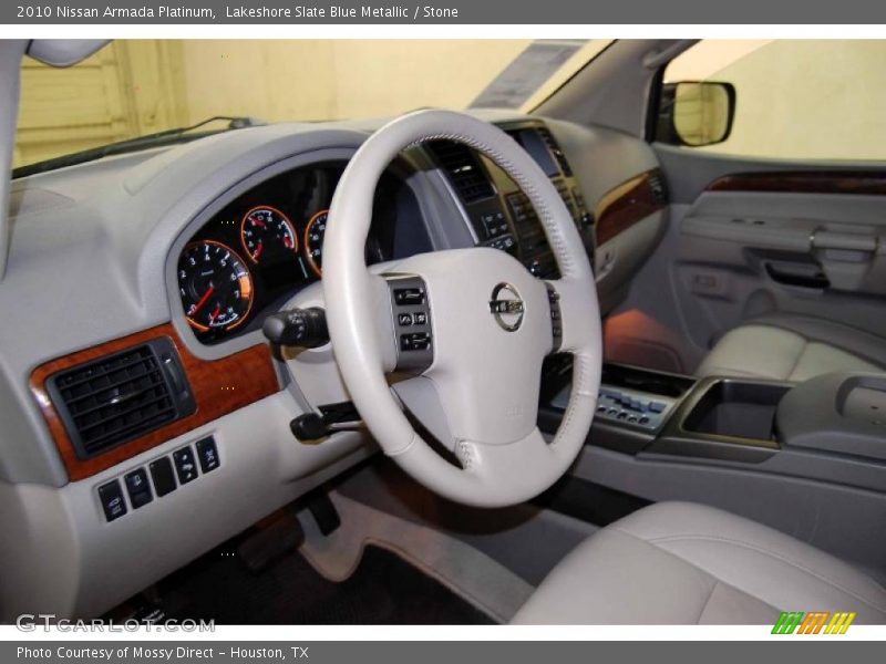 Lakeshore Slate Blue Metallic / Stone 2010 Nissan Armada Platinum