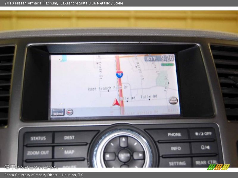 Navigation of 2010 Armada Platinum