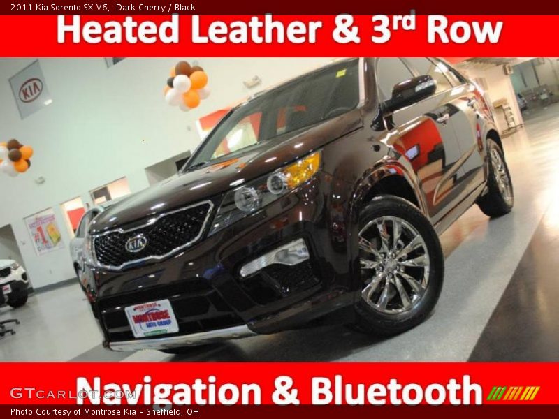 Dark Cherry / Black 2011 Kia Sorento SX V6