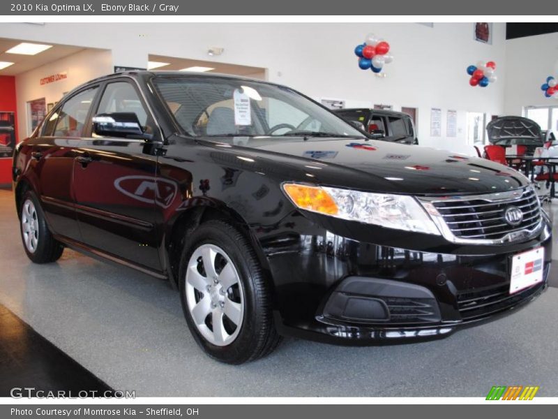Ebony Black / Gray 2010 Kia Optima LX