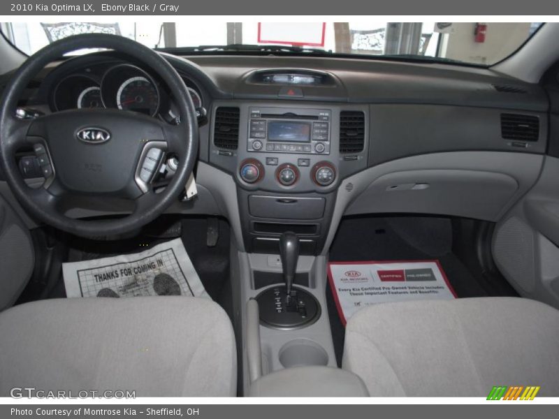 Ebony Black / Gray 2010 Kia Optima LX