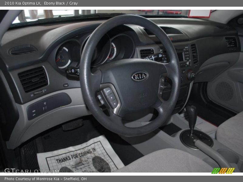 Ebony Black / Gray 2010 Kia Optima LX