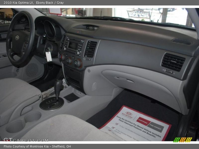 Ebony Black / Gray 2010 Kia Optima LX