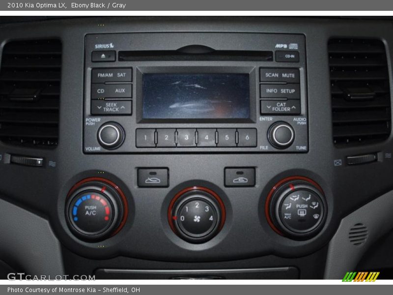 Ebony Black / Gray 2010 Kia Optima LX