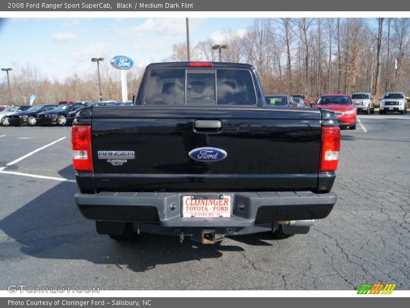 Black / Medium Dark Flint 2008 Ford Ranger Sport SuperCab