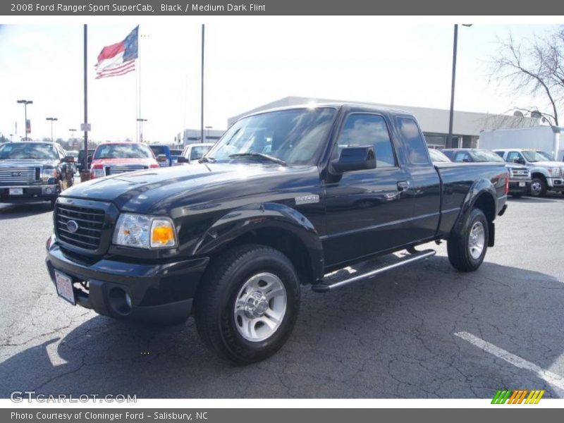 Black / Medium Dark Flint 2008 Ford Ranger Sport SuperCab