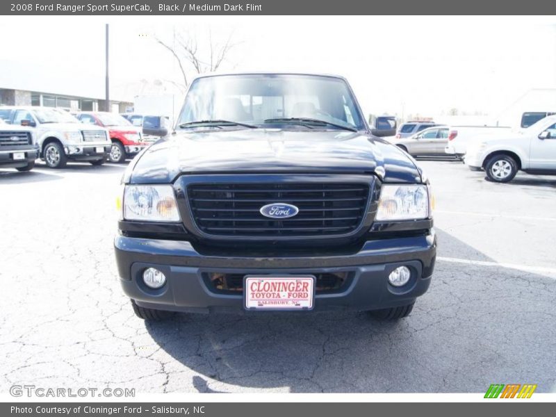 Black / Medium Dark Flint 2008 Ford Ranger Sport SuperCab