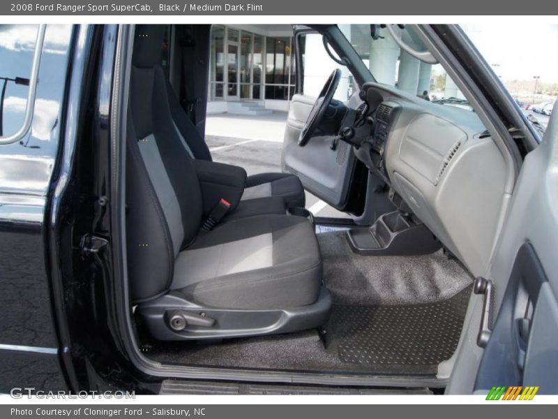 Black / Medium Dark Flint 2008 Ford Ranger Sport SuperCab