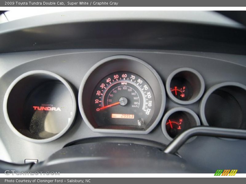 Super White / Graphite Gray 2009 Toyota Tundra Double Cab