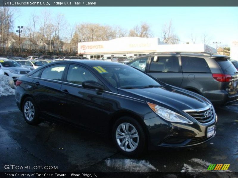 Indigo Blue Pearl / Camel 2011 Hyundai Sonata GLS