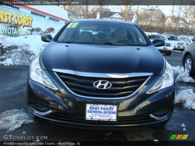 Indigo Blue Pearl / Camel 2011 Hyundai Sonata GLS