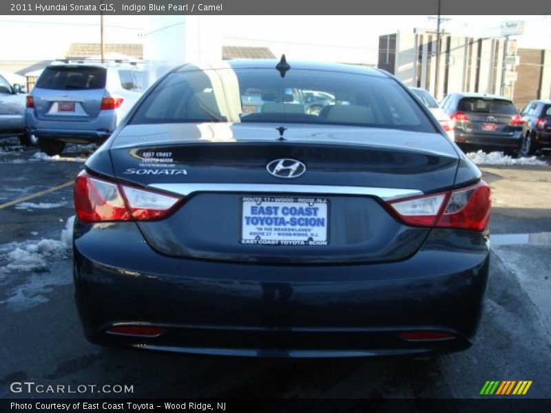 Indigo Blue Pearl / Camel 2011 Hyundai Sonata GLS