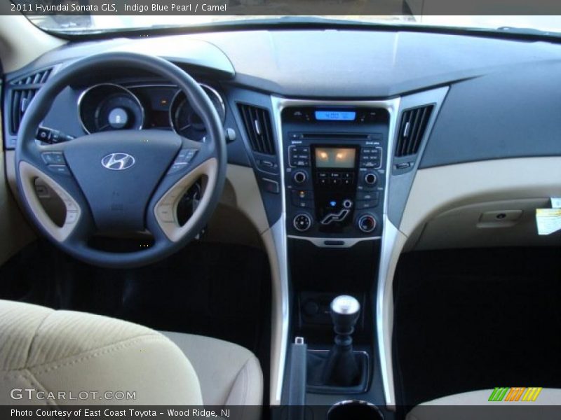 Indigo Blue Pearl / Camel 2011 Hyundai Sonata GLS