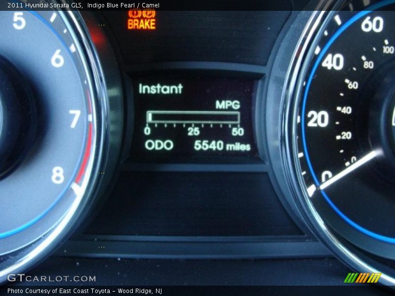 Indigo Blue Pearl / Camel 2011 Hyundai Sonata GLS