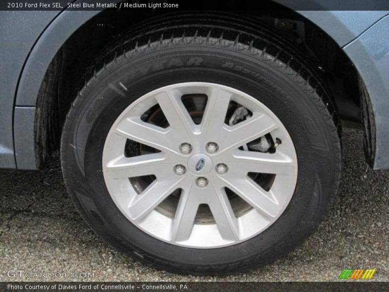 Steel Blue Metallic / Medium Light Stone 2010 Ford Flex SEL