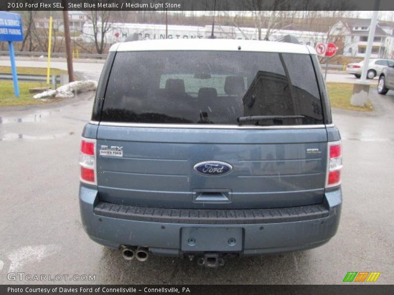 Steel Blue Metallic / Medium Light Stone 2010 Ford Flex SEL