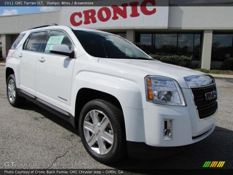 Olympic White / Brownstone 2011 GMC Terrain SLT