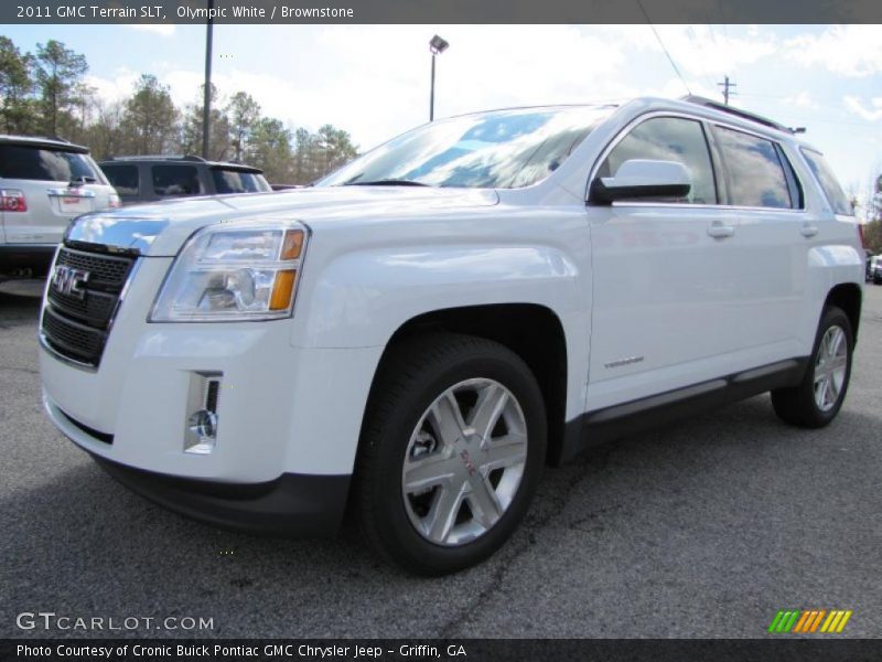 Olympic White / Brownstone 2011 GMC Terrain SLT