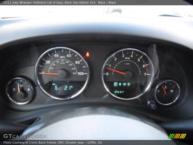  2011 Wrangler Unlimited Call of Duty: Black Ops Edition 4x4 Call of Duty: Black Ops Edition 4x4 Gauges