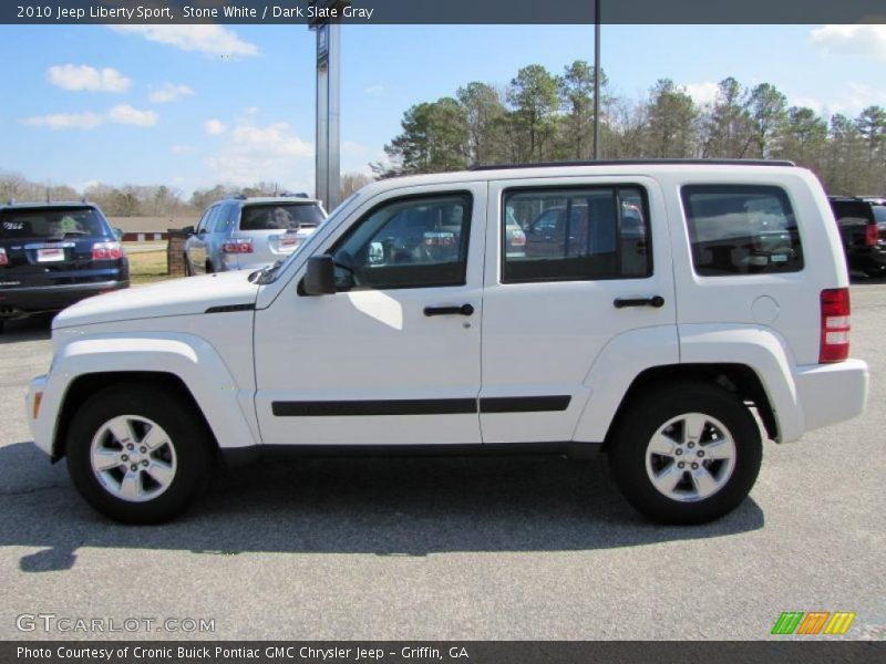 Stone White / Dark Slate Gray 2010 Jeep Liberty Sport