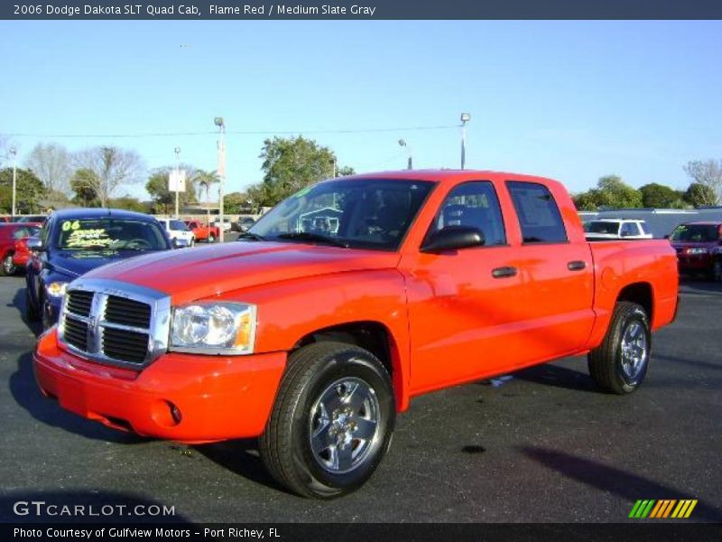 Flame Red / Medium Slate Gray 2006 Dodge Dakota SLT Quad Cab
