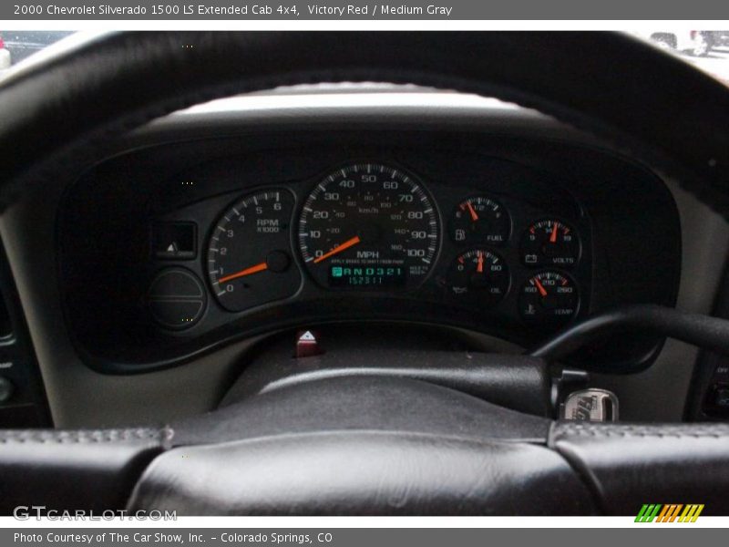 Victory Red / Medium Gray 2000 Chevrolet Silverado 1500 LS Extended Cab 4x4