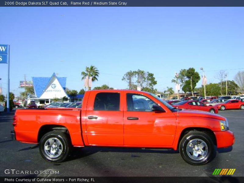 Flame Red / Medium Slate Gray 2006 Dodge Dakota SLT Quad Cab