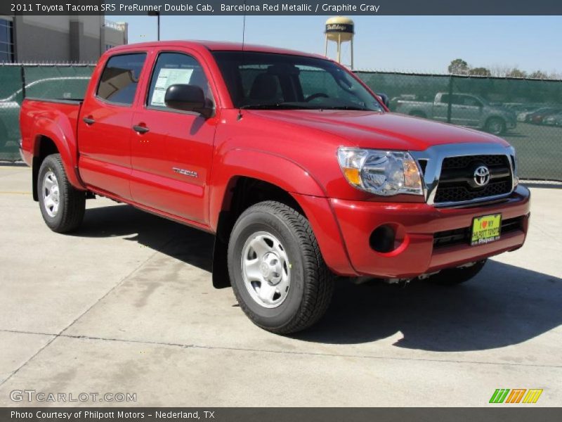 Barcelona Red Metallic / Graphite Gray 2011 Toyota Tacoma SR5 PreRunner Double Cab