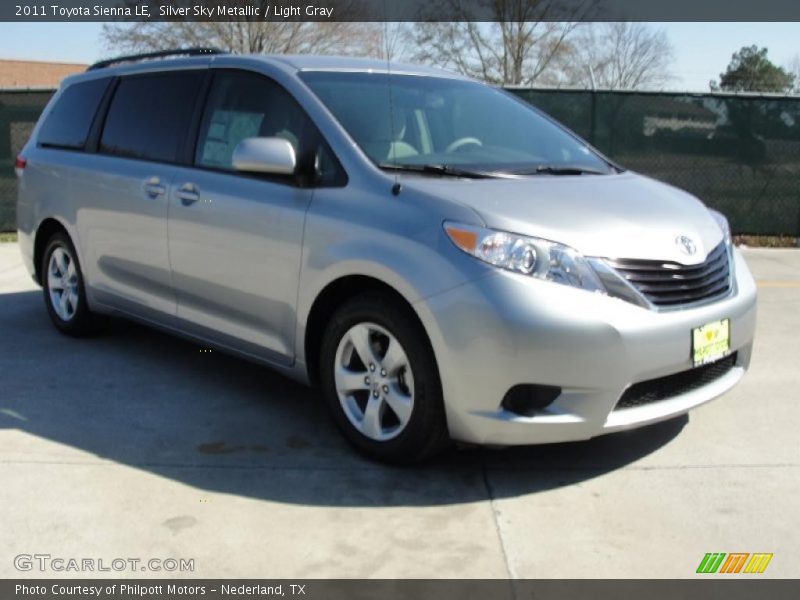 Silver Sky Metallic / Light Gray 2011 Toyota Sienna LE