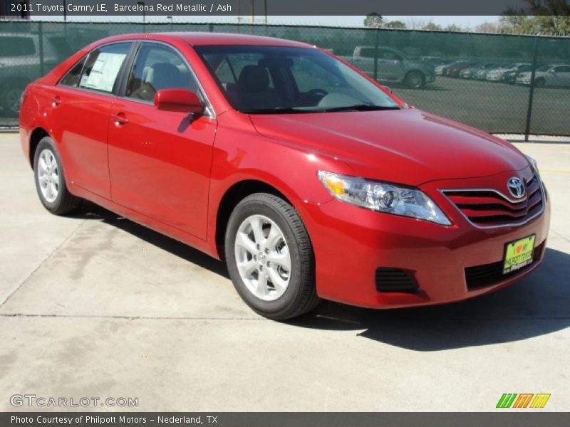 Barcelona Red Metallic / Ash 2011 Toyota Camry LE