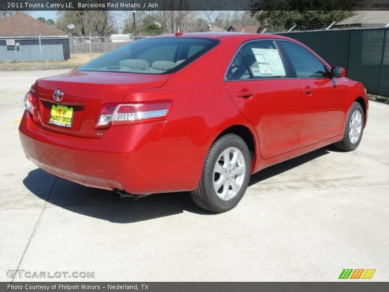 Barcelona Red Metallic / Ash 2011 Toyota Camry LE