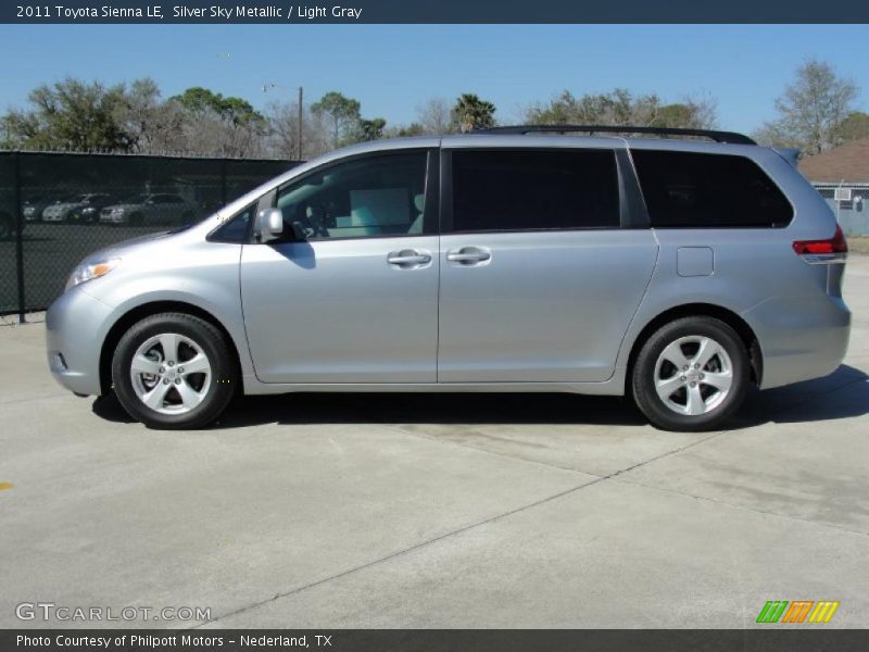 Silver Sky Metallic / Light Gray 2011 Toyota Sienna LE