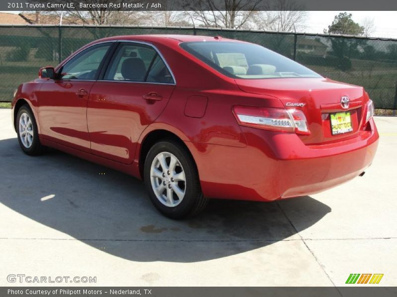 Barcelona Red Metallic / Ash 2011 Toyota Camry LE