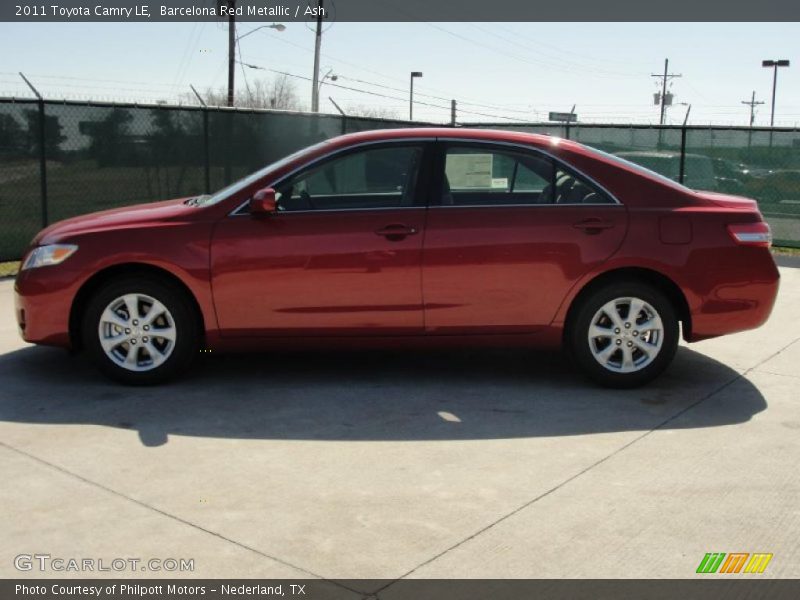 Barcelona Red Metallic / Ash 2011 Toyota Camry LE