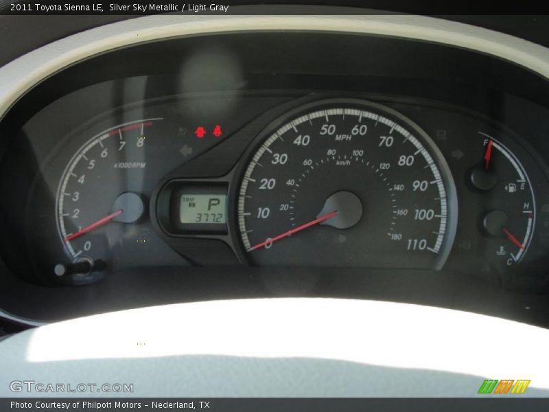 Silver Sky Metallic / Light Gray 2011 Toyota Sienna LE