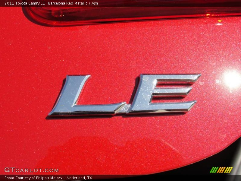 Barcelona Red Metallic / Ash 2011 Toyota Camry LE