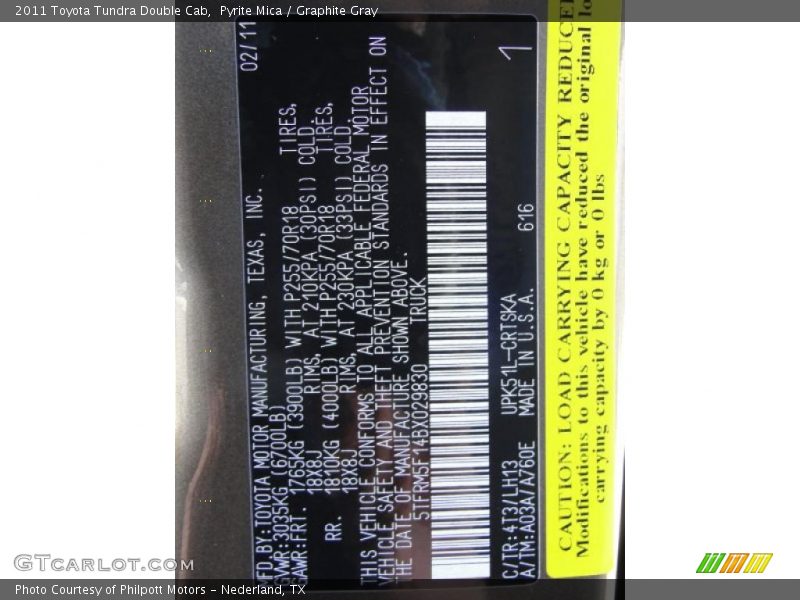 Pyrite Mica / Graphite Gray 2011 Toyota Tundra Double Cab