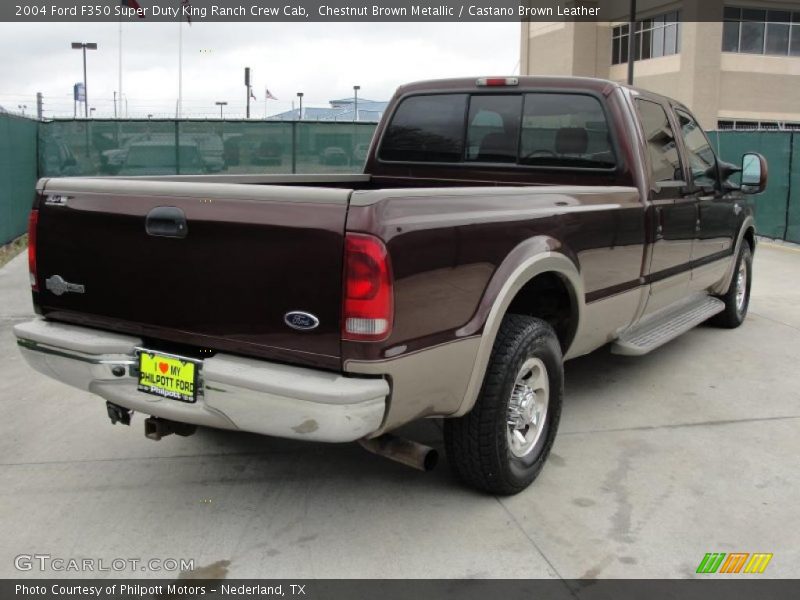 Chestnut Brown Metallic / Castano Brown Leather 2004 Ford F350 Super Duty King Ranch Crew Cab