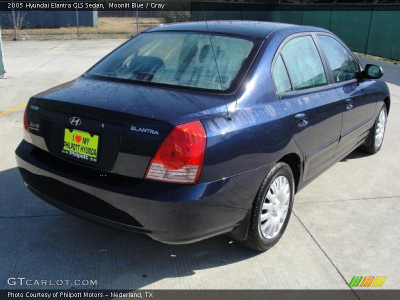 Moonlit Blue / Gray 2005 Hyundai Elantra GLS Sedan