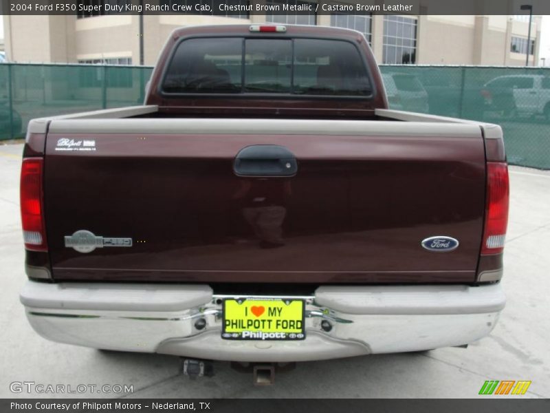 Chestnut Brown Metallic / Castano Brown Leather 2004 Ford F350 Super Duty King Ranch Crew Cab